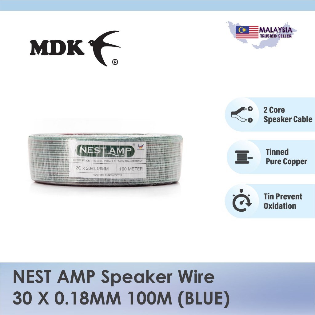 NEST AMP Speaker Wire 30/0.18mm 2C 100Meter (Tinned Pure Copper) for Swiftlet Farming - Image 4