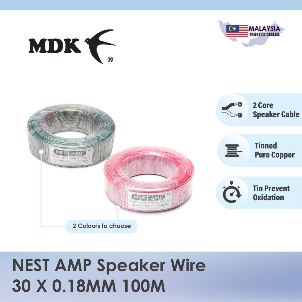 NEST AMP Speaker Wire 30/0.18mm 2C 100Meter (Tinned Pure Copper) for Swiftlet Farming - Image 5