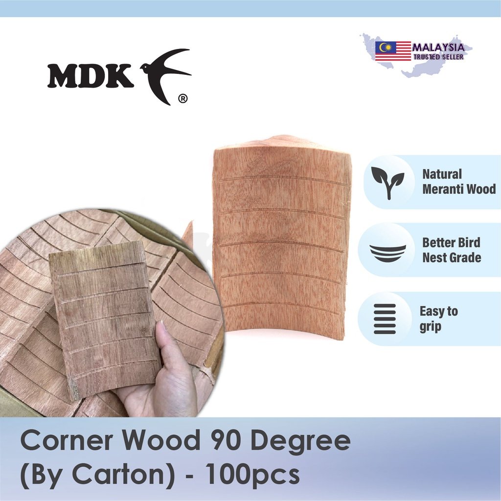 Corner Wood 90 Degree / Kayu Sudut 90 Darjah Width: 95mm Dark Red Meranti (Buy by Carton - 100pcs)