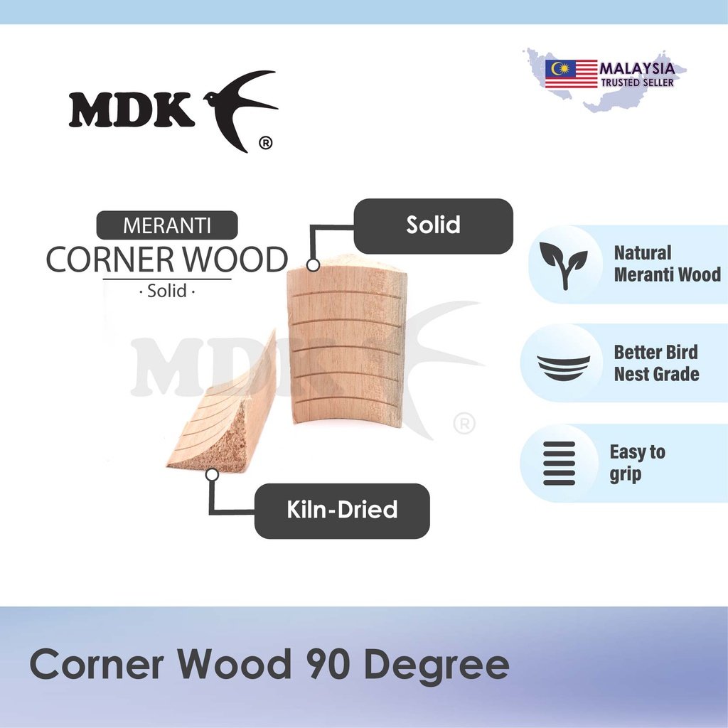 Corner Wood 90 Degree / Kayu Sudut 90 Darjah Width: 95mm Dark Red Meranti (Buy by Carton - 100pcs) - Image 3