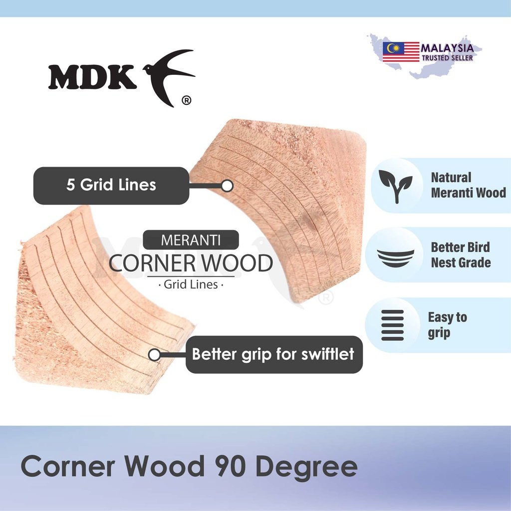 Corner Wood 90 Degree / Kayu Sudut 90 Darjah Width: 95mm Dark Red Meranti (Buy by Carton - 100pcs) - Image 5