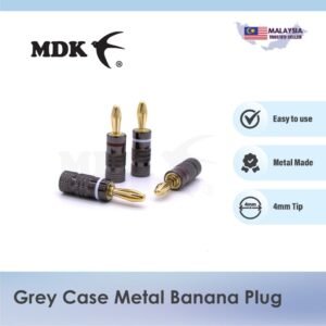 Grey Case Banana Plug for Amplifier / Sound System / High Voltage System for Swiftlet Farming