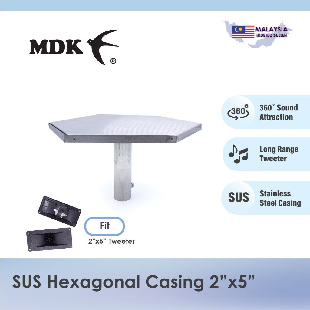 Stainless Steel Hexagonal Casing for Tweeter 2"x5" for Swiftlet Farming - Image 4
