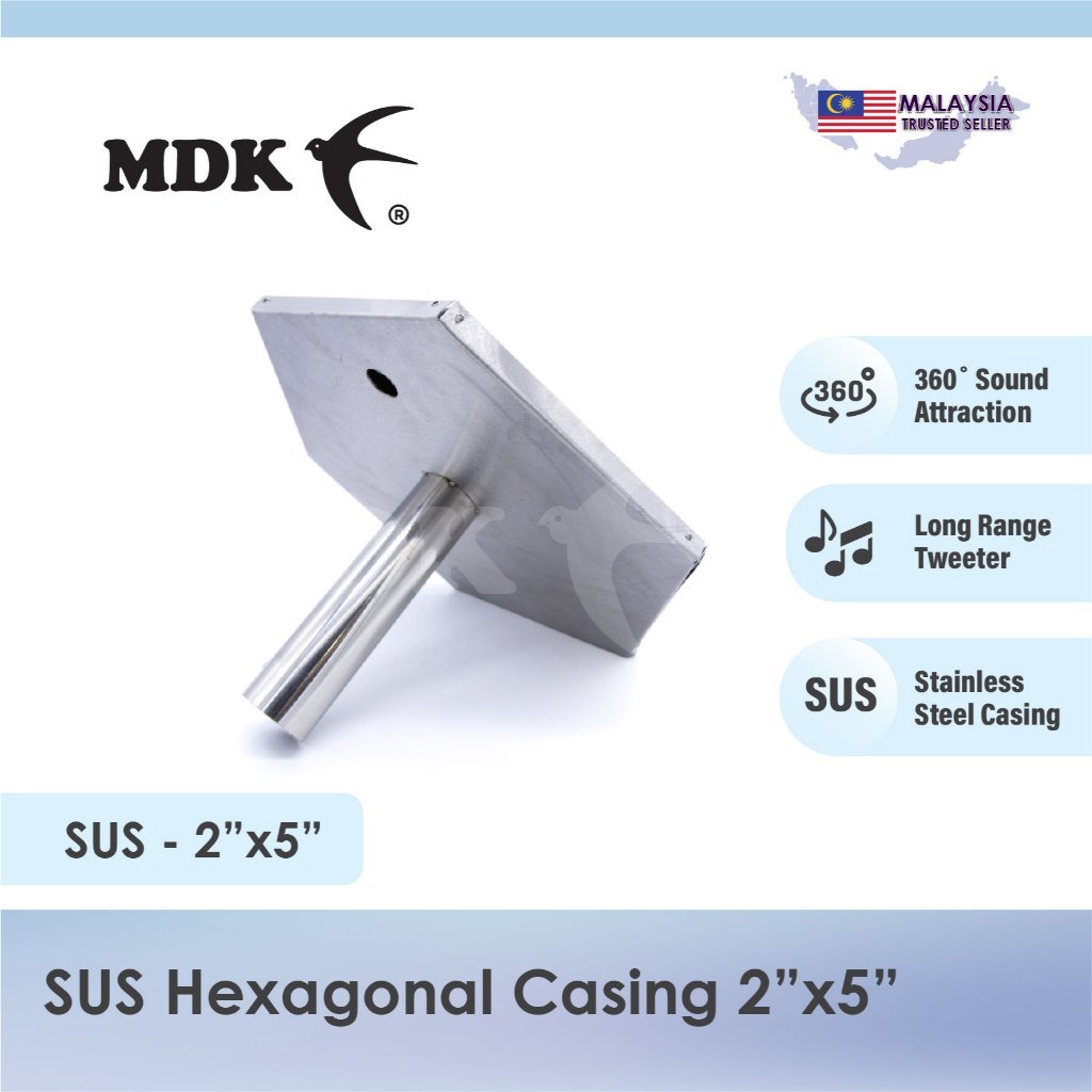 Stainless Steel Hexagonal Casing for Tweeter 2"x5" for Swiftlet Farming - Image 5