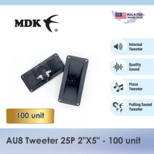 [100 pcs Bulk] AU8 Piezo Tweeter 25P (Paper Diaphragm) 2"x5"