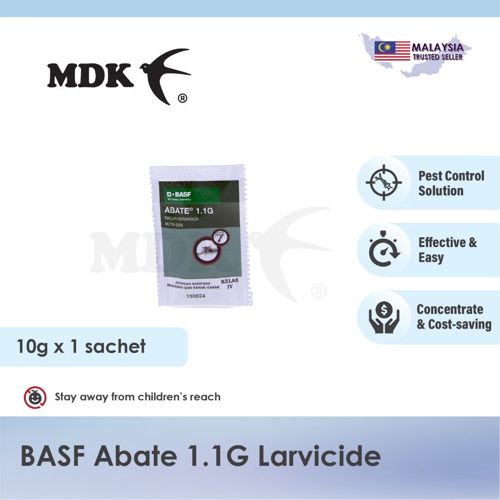 BASF Abate 1.1G Aedes Mosquito Larvae Killer Ubat Jentik Jentik Larvicide 10 gram pack - Image 6