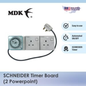 SCHNEIDER Timer Board with Socket Outlet for Swiftlet Farming Amplifier Humidifier Timer Controller