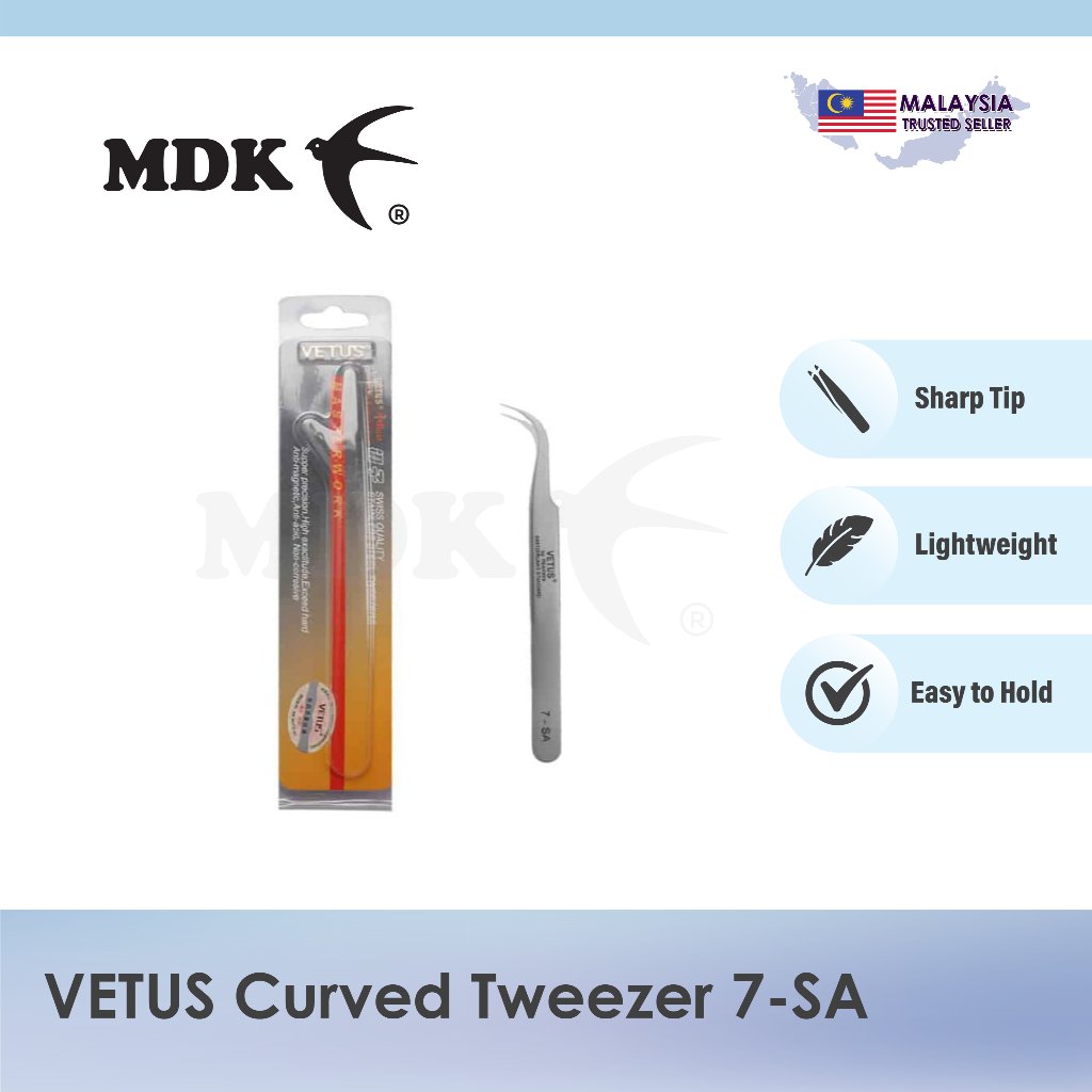 Vetus 7-SA Original Bird Nest Cleaning Curved Tweezer - Image 4