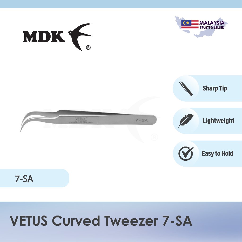 Vetus 7-SA Original Bird Nest Cleaning Curved Tweezer - Image 5