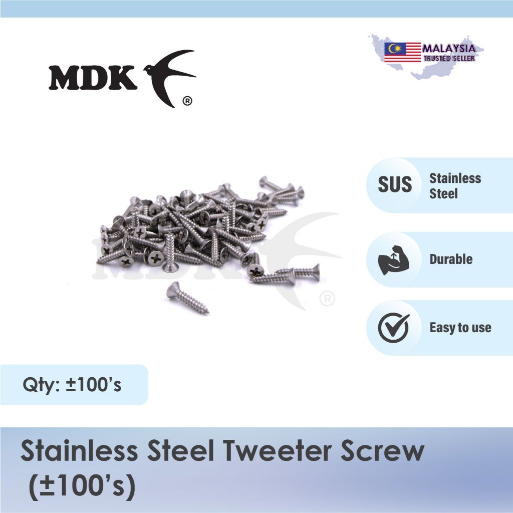 Stainless Steel Tweeter Screw Self Drilling Screw Flat Head Screw for Swiftlet Farming - Image 5
