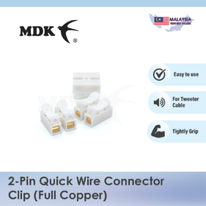 Full Copper 2 Pin Quick Wire Connector Clip 2 In 2 Out 10A 250V for Swiftlet House DIY Wiring LED Tweeter