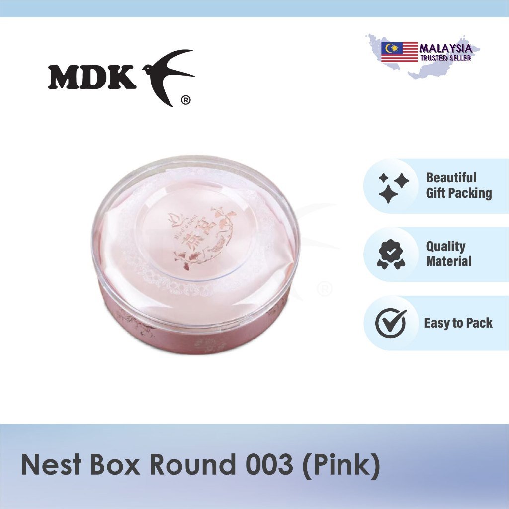 Nest Box (Round) Bird Nest Packing Box 003 - Tiffany Blue Rosey Gold Box