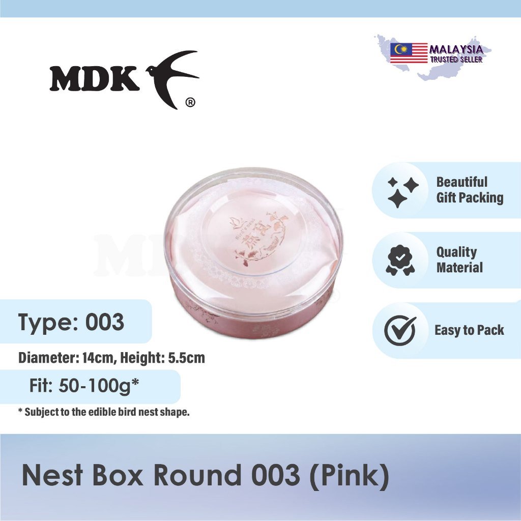Nest Box (Round) Bird Nest Packing Box 003 - Tiffany Blue Rosey Gold Box - Image 3