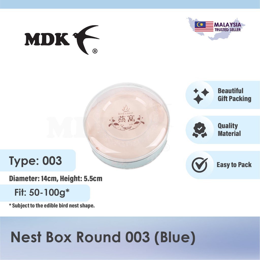 Nest Box (Round) Bird Nest Packing Box 003 - Tiffany Blue Rosey Gold Box - Image 4