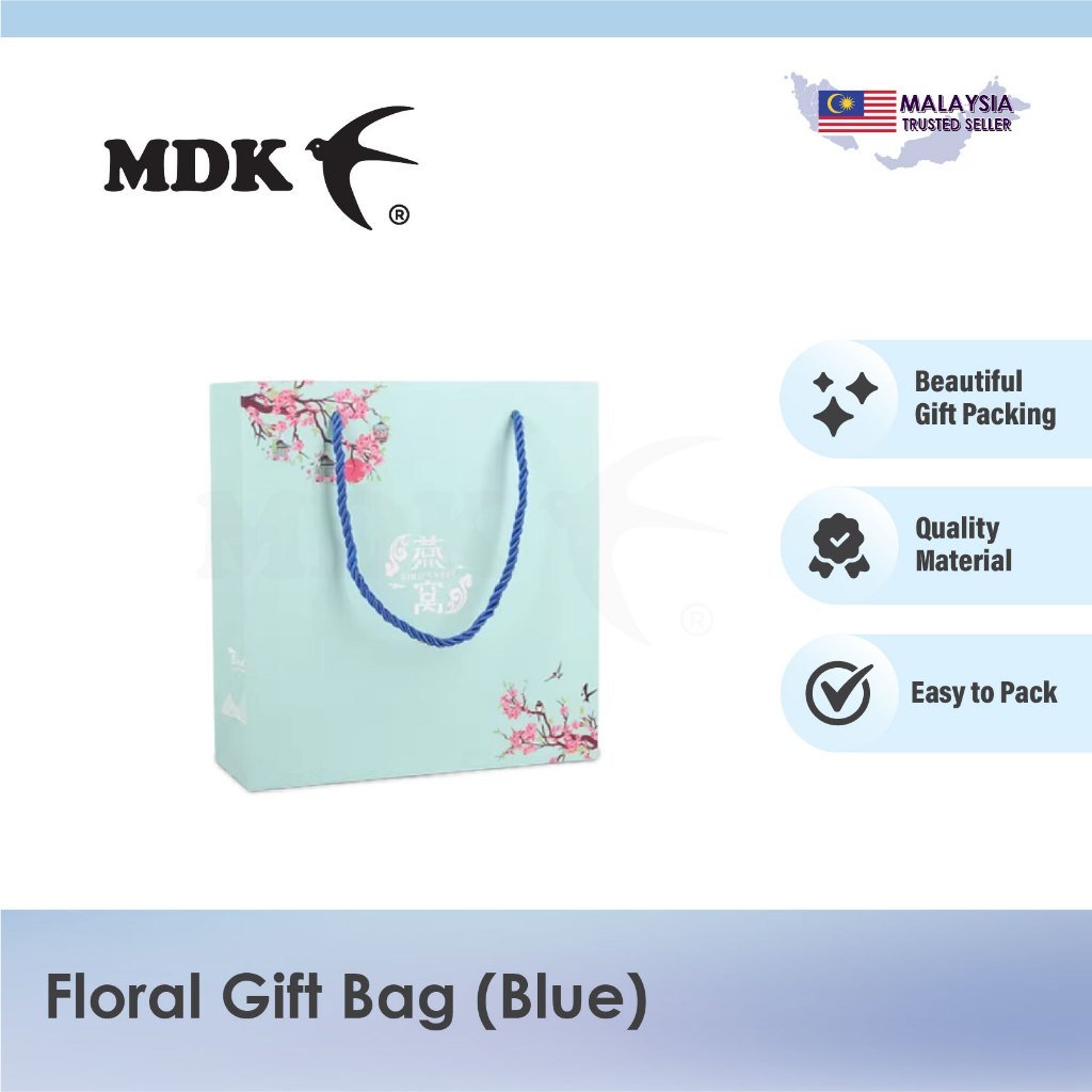 Floral Gift Bag for Bird Nest Gift Tiffany Blue Rosey Pink Doorgift Paper Bag - Image 3
