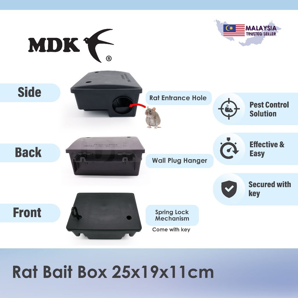 Rat Bait Box Soft Bait Station with Key Rodent Bait Box Storm Kotak Ubat Tikus - Image 3