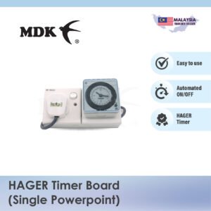 Hager Timer Board with Socket Outlet