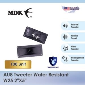 [100 pcs Bulk] AU8 Water Resistant Piezo Tweeter W25 (Plastic Diaphragm) 2"x5"