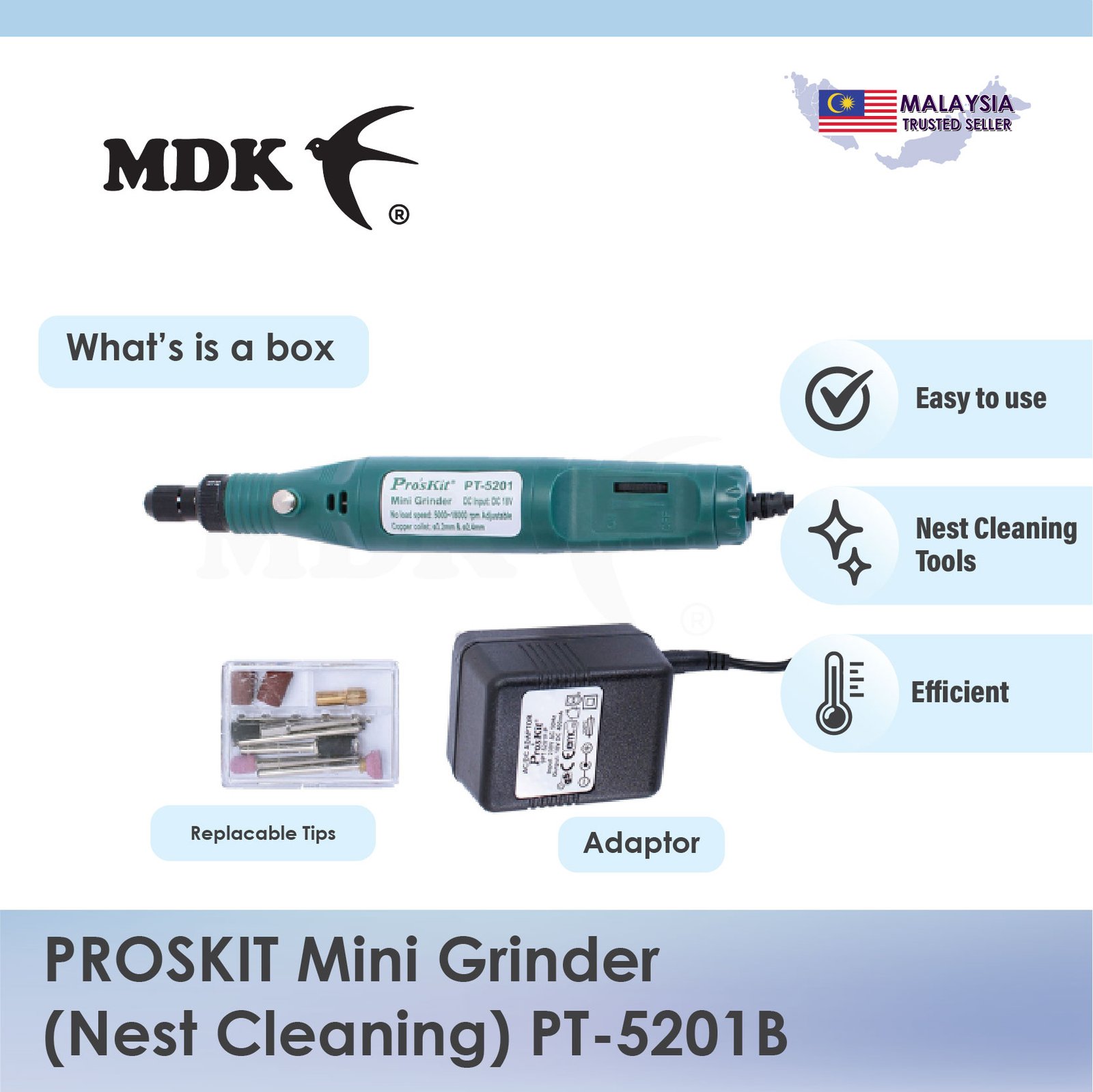 PROSKIT Mini Grinder (Nest Cleaning) PT-5201B - Image 4