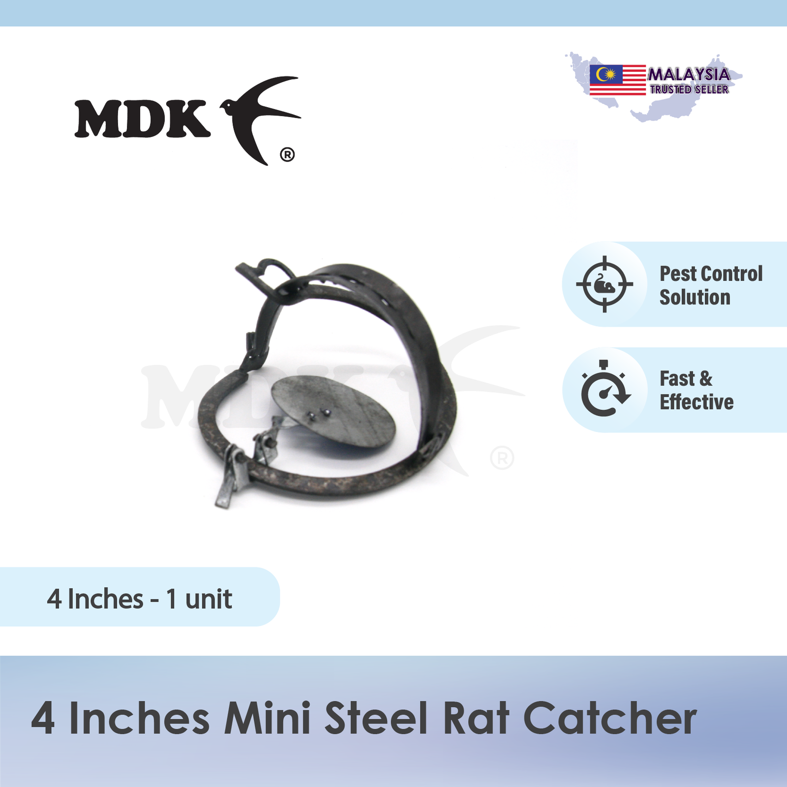 4" Mini Perangkap Besi / Mini Trap Steel - Image 2