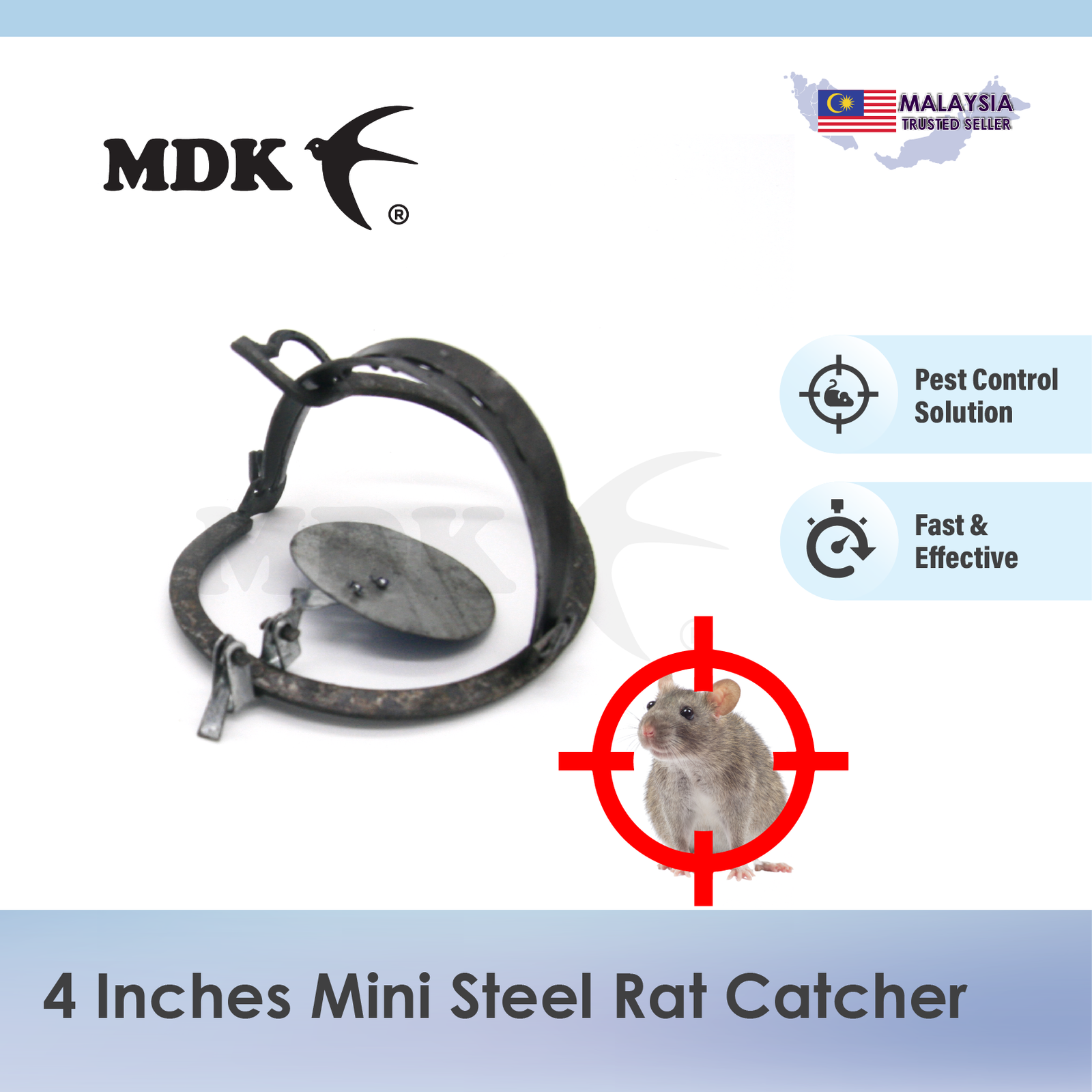 4" Mini Perangkap Besi / Mini Trap Steel - Image 4