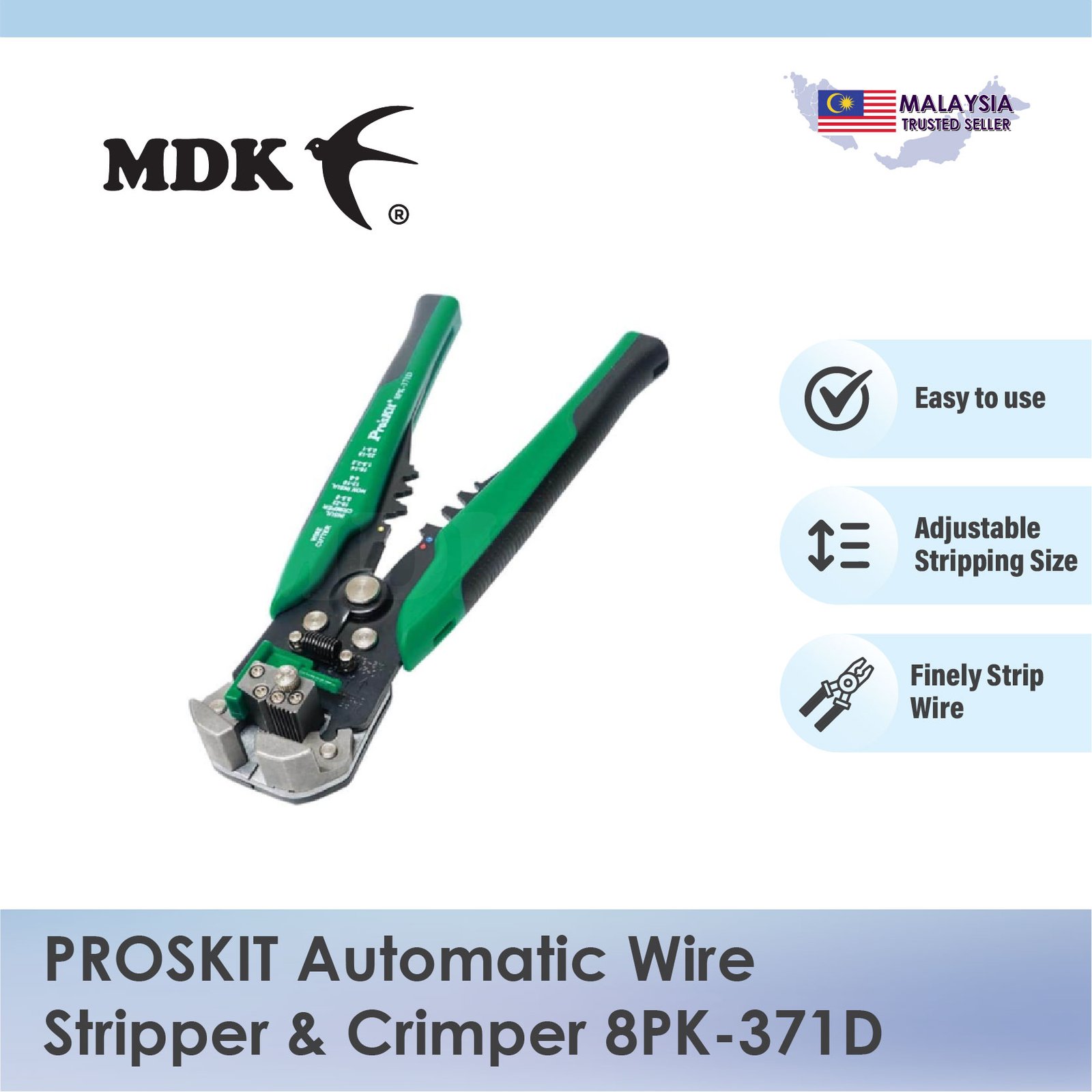 PROSKIT Automatic Wire Stripper & Crimper 8PK-371D - Image 2