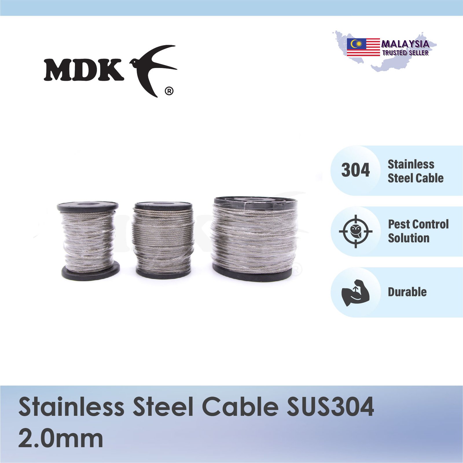 Stainless Steel Cable SUS304 20M / 50M / 100M