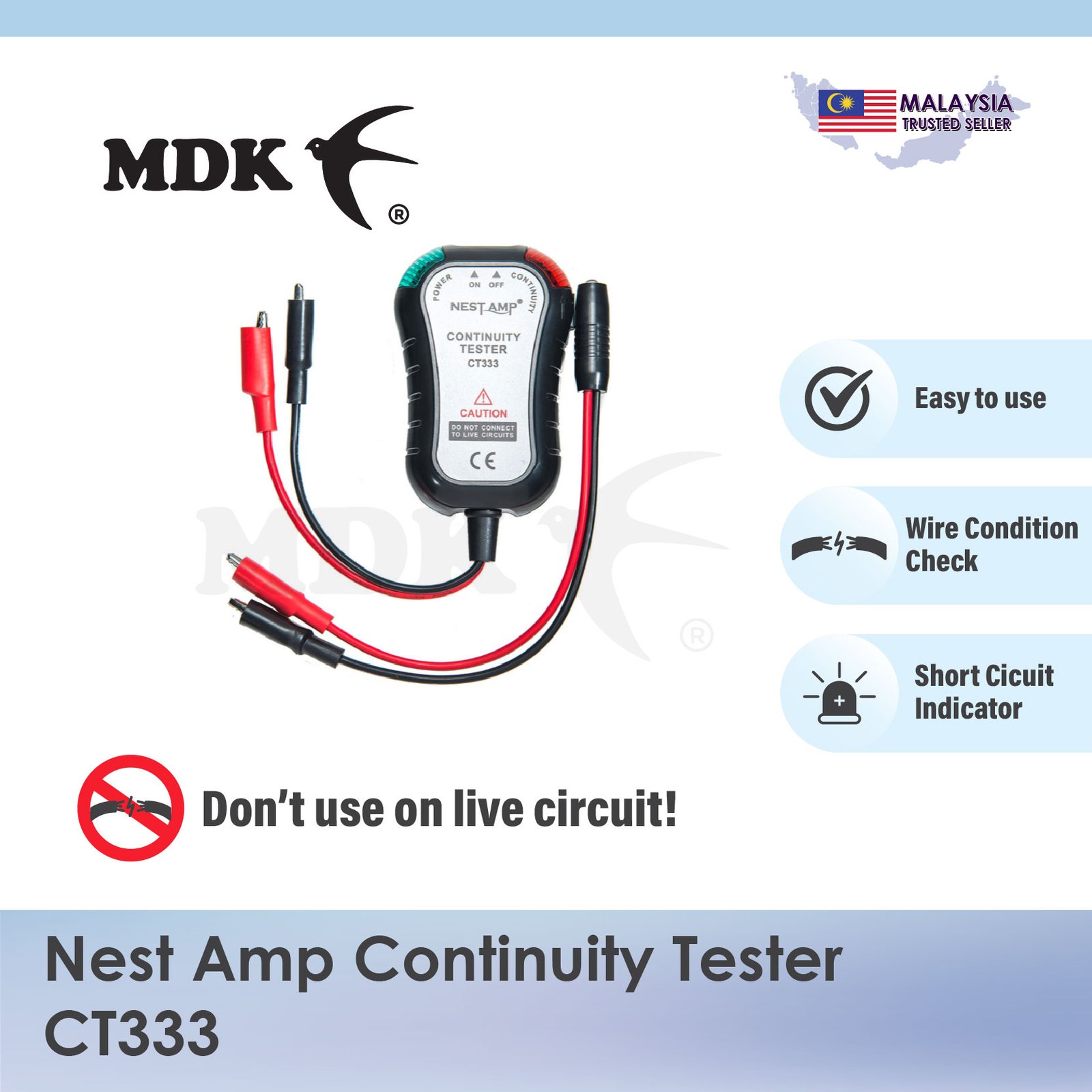 NEST AMP Continuity Tester CT333 for Swiftlet Farming - Image 2