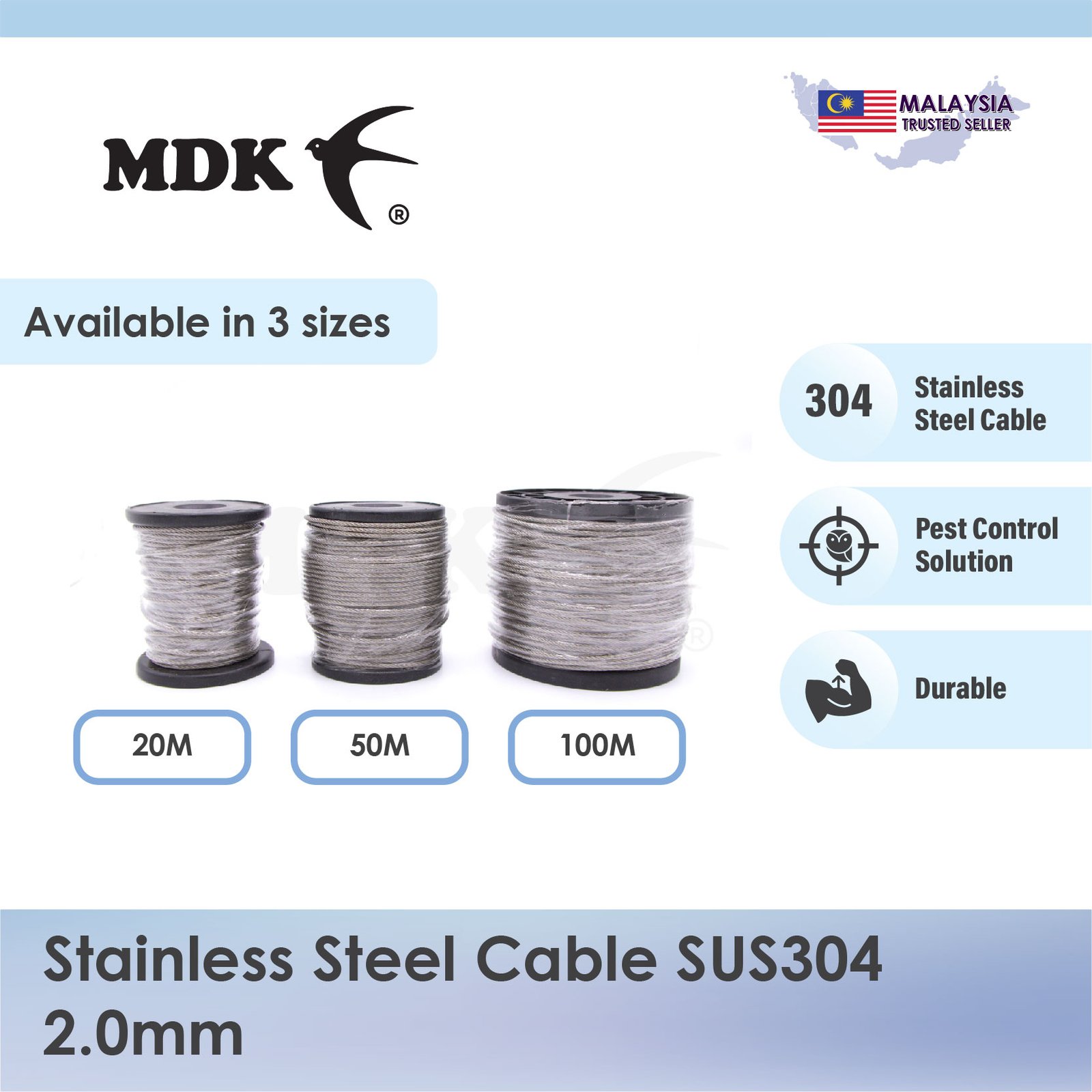 Stainless Steel Cable SUS304 20M / 50M / 100M - Image 4
