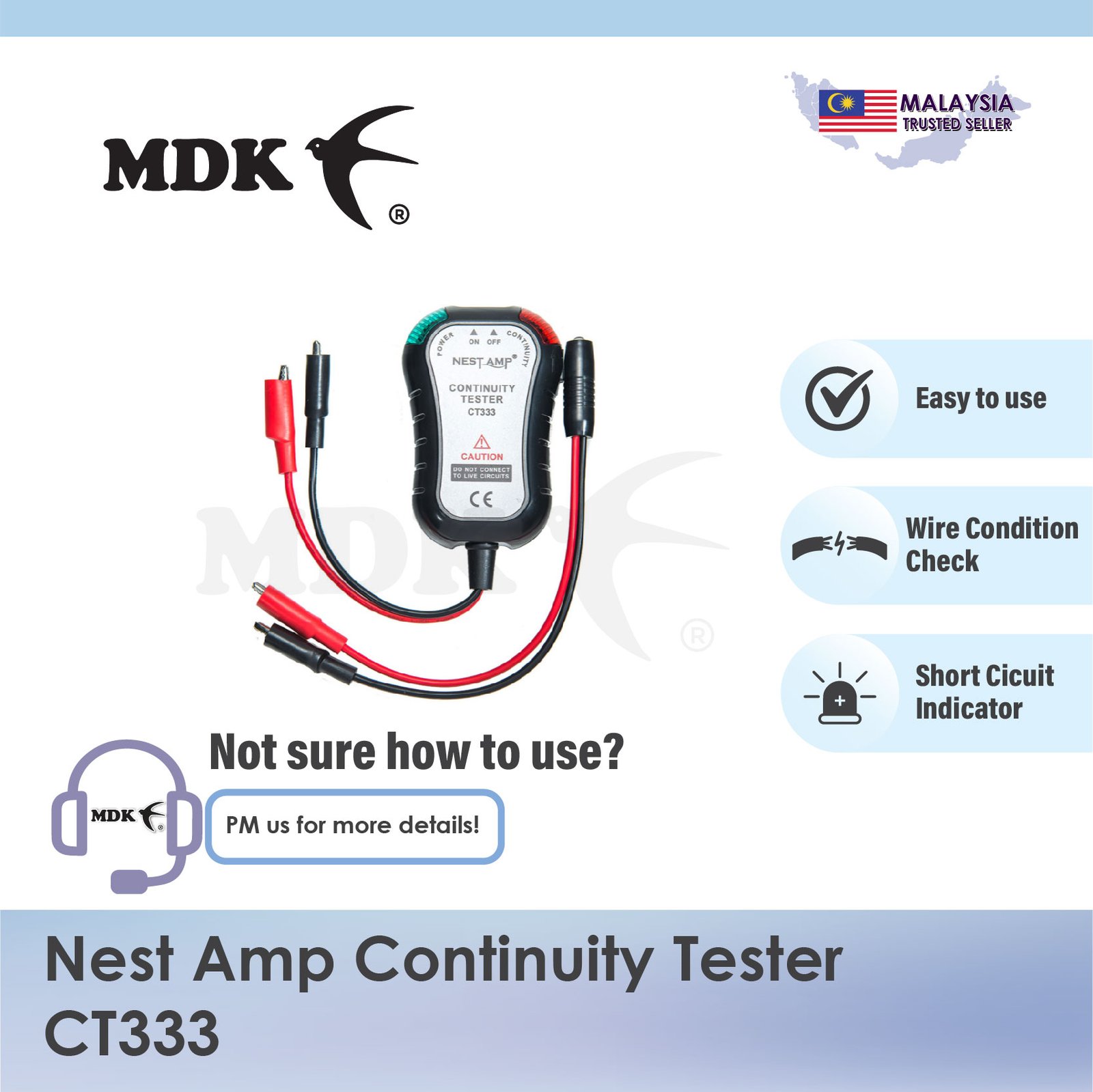 NEST AMP Continuity Tester CT333 for Swiftlet Farming - Image 3