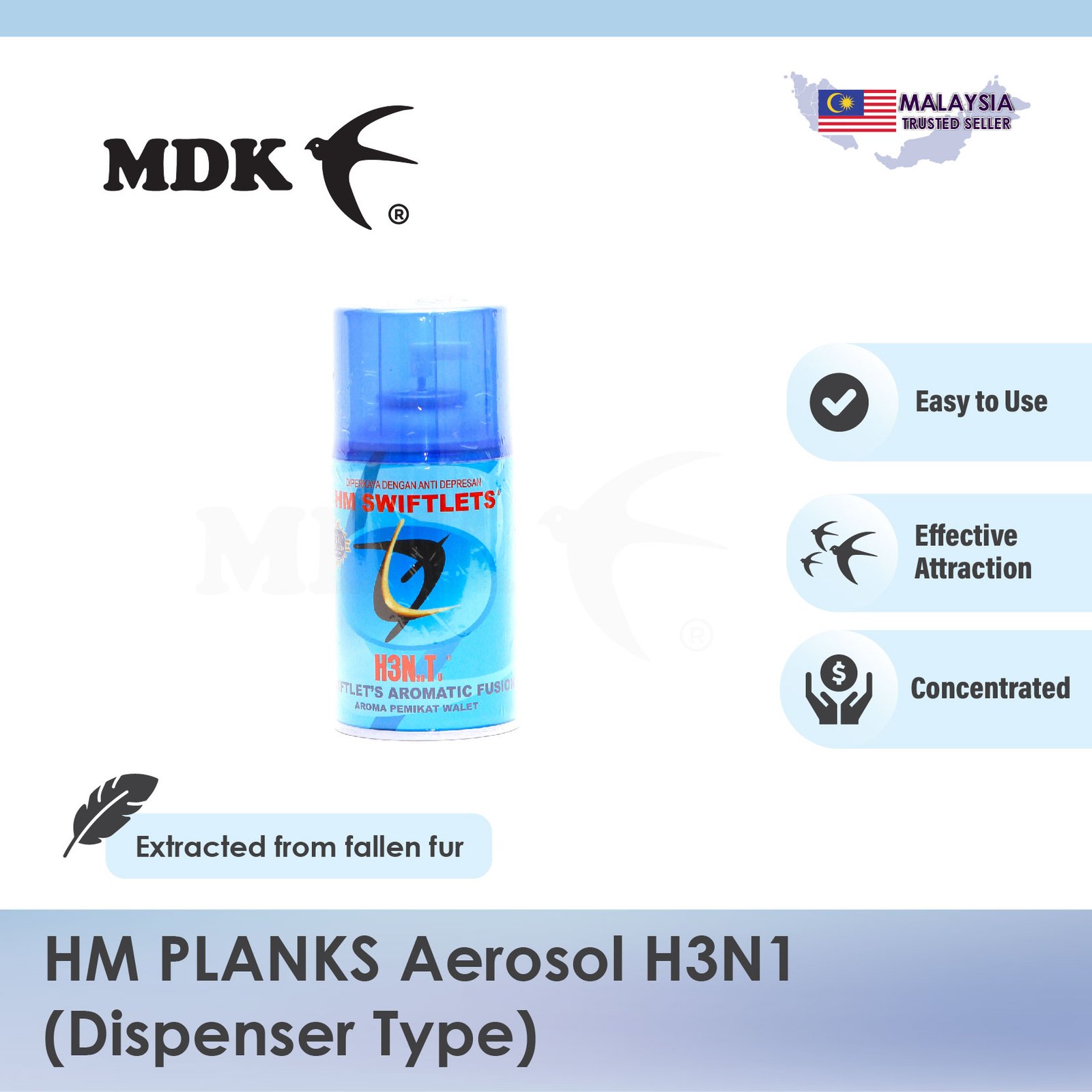 HM Swiftlet H3N1 Aerosol Swiftlet Aromatic Fusion - Image 2