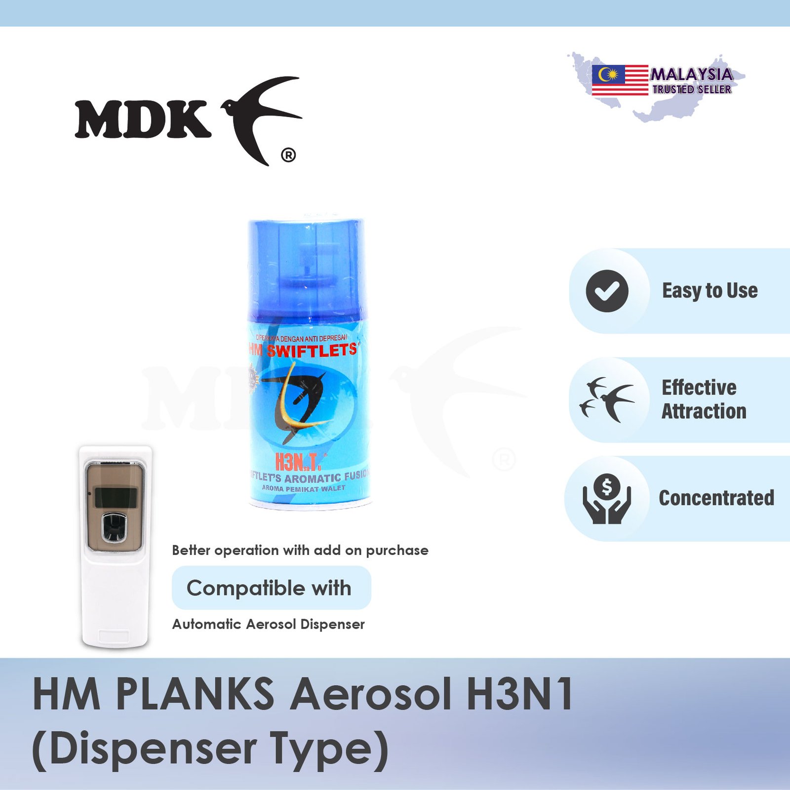 HM Swiftlet H3N1 Aerosol Swiftlet Aromatic Fusion - Image 3