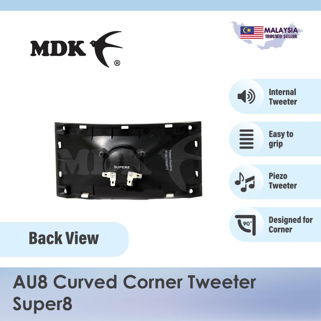 AU8 Curved Tweeter Super 8 with Mesh Cover for Corners - Image 3