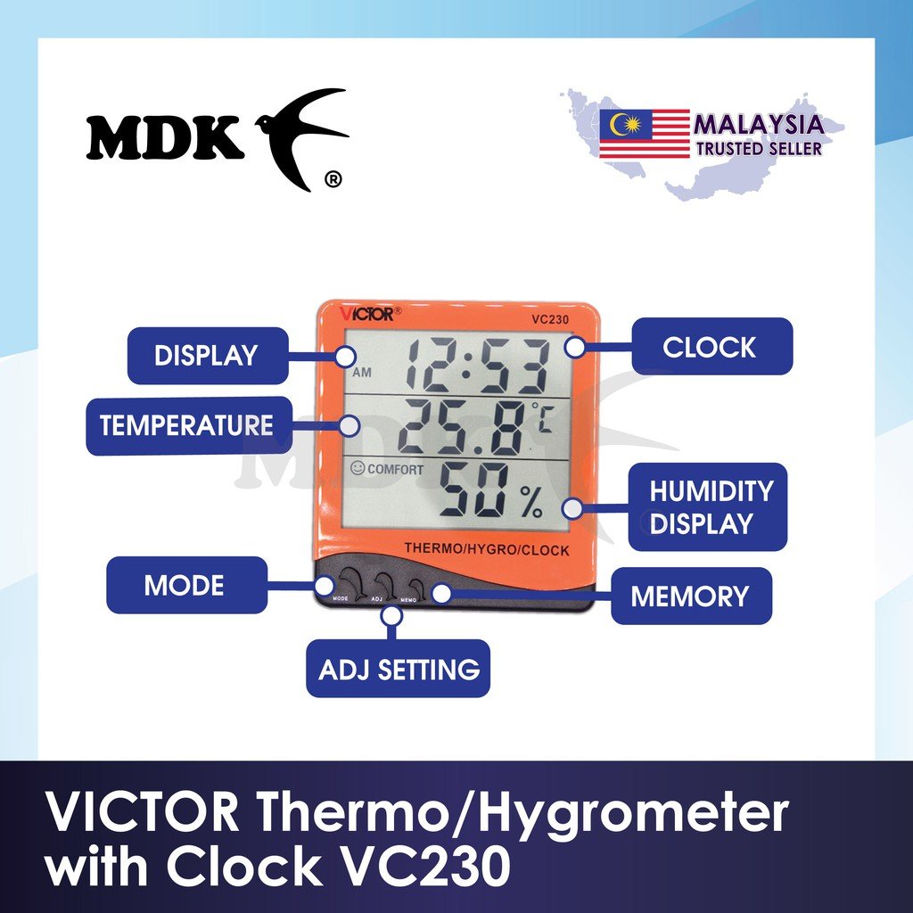 VICTOR Thermo/Hygrometer VC230 - Image 2