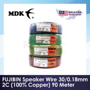 FUJIBIN Speaker Wire 30/0.18mm 2-Core 90 Meter 100% Copper