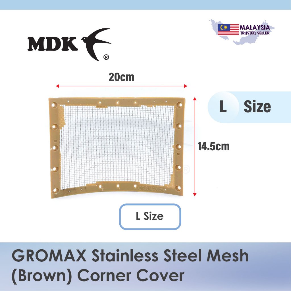 GROMAX Stainless Steel Mesh Corner 20cm x 14.5cm (Large Size) for Swiftlet Farming - Image 5