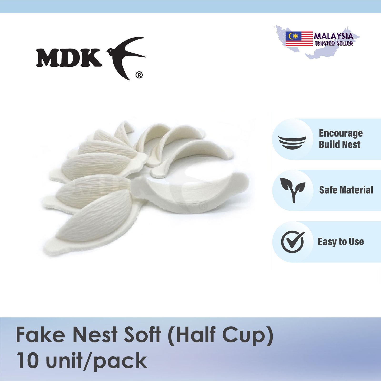 Fake Nest / Imitation Nest (Soft) - Half Cup/ Full Cup for Swiftlet Farming