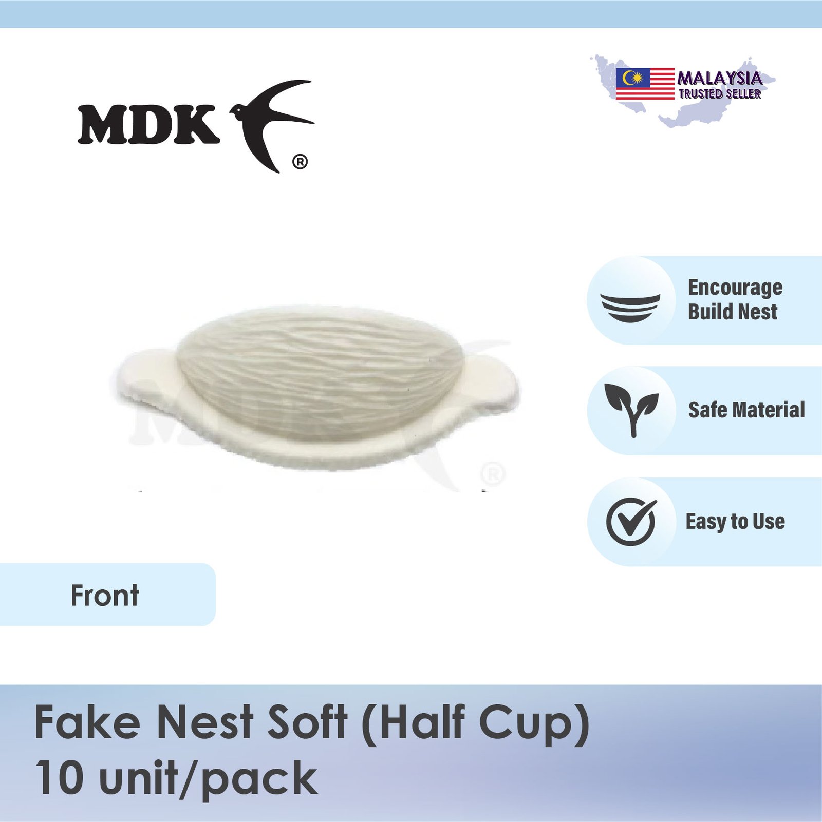 Fake Nest / Imitation Nest (Soft) - Half Cup/ Full Cup for Swiftlet Farming - Image 2
