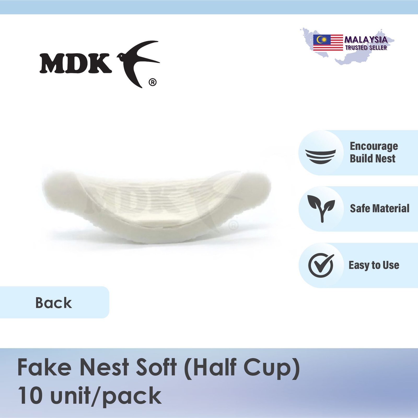 Fake Nest / Imitation Nest (Soft) - Half Cup/ Full Cup for Swiftlet Farming - Image 3