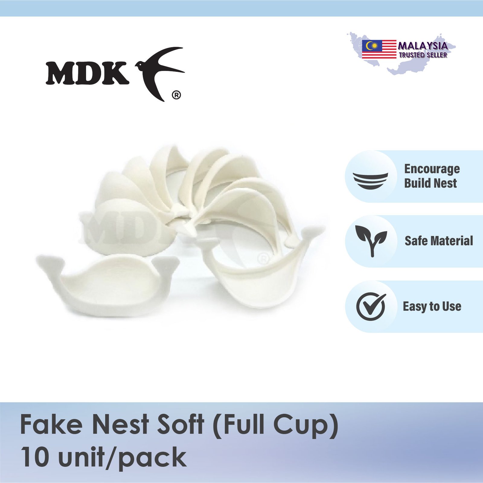 Fake Nest / Imitation Nest (Soft) - Half Cup/ Full Cup for Swiftlet Farming - Image 4