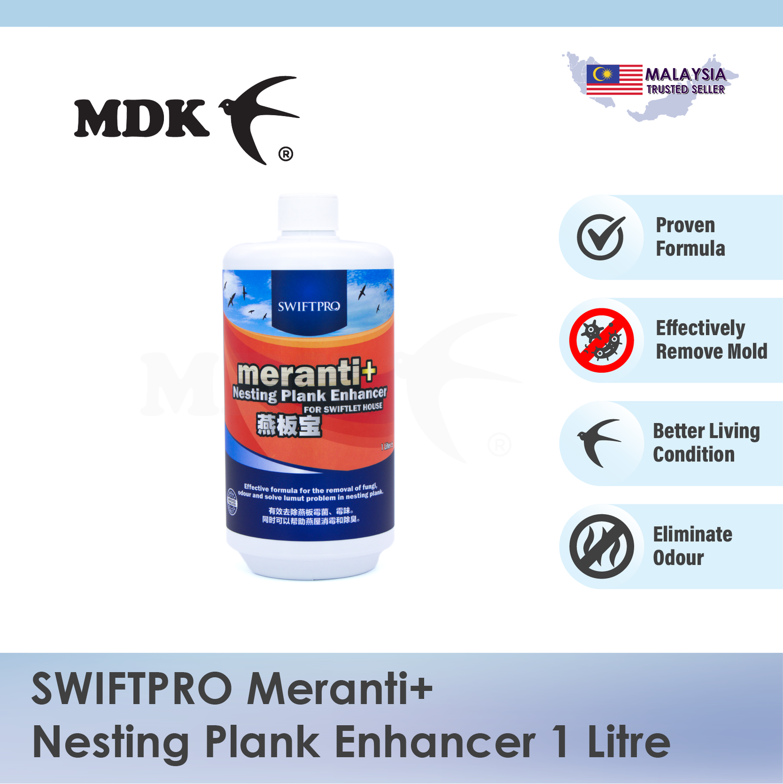 Swiftpro Meranti+ Nesting Plank Enhancer 1KG for Swiftlet Farming