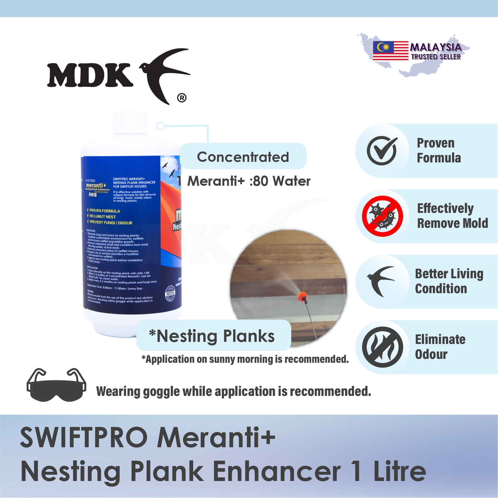 Swiftpro Meranti+ Nesting Plank Enhancer 1KG for Swiftlet Farming - Image 3